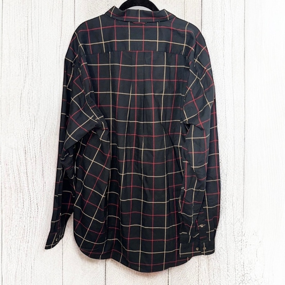 NWT Vtg 90’s Tommy Hilfiger Shirt Mens Classic Green Plaid Flannel Shirt ~ XL - Picture 4 of 5